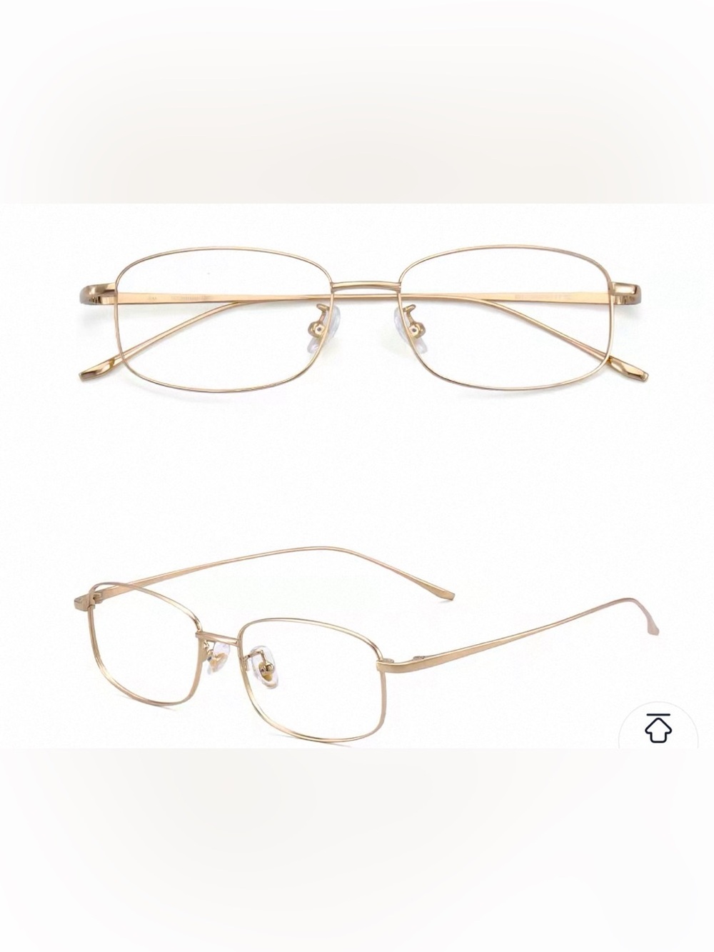 New Titanium Rectangle Glasses Frame